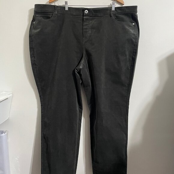 NWT J Jill Women's Corduroy Pull-on Straight Leg Pants 4X Hunter Green